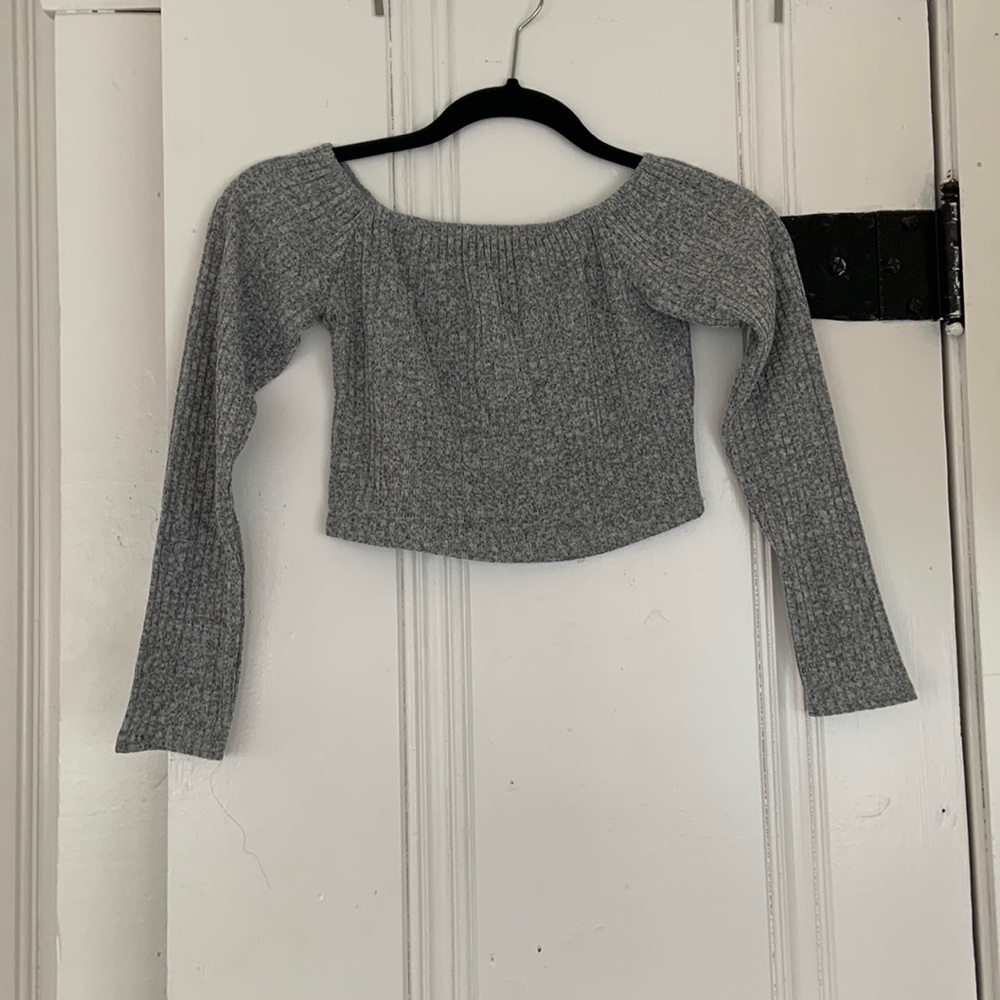 PLT off the shoulder crop top
